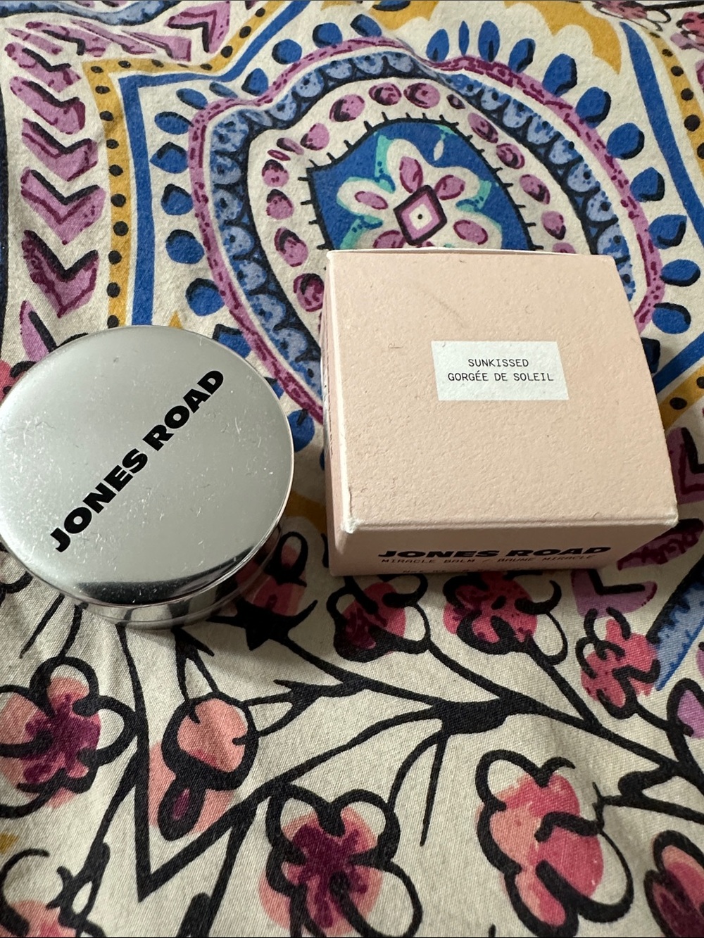 Jones Road miracle balm — two minis, sun-kissed and Noir